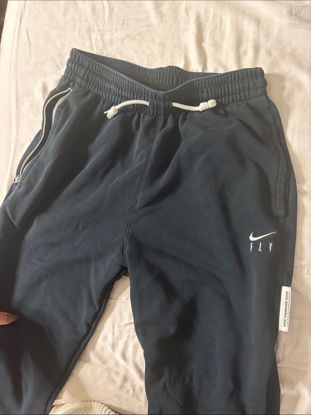 Nike Black Fly Sweatpants with Drawstring size S